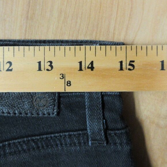 AG ADRIANO GOLDSCHMIED Hailey Ex Boyfriend Roll Up Jean Shorts Size 27 Blk Denim - Picture 14 of 15